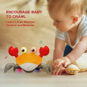 خرچنگ موزیکال شارژی سنسوردار نارنجی electric induction cute crab orange -اسباب بازی